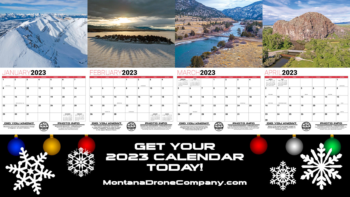 2023 Montana Calendar For Sale First Four Months Preview