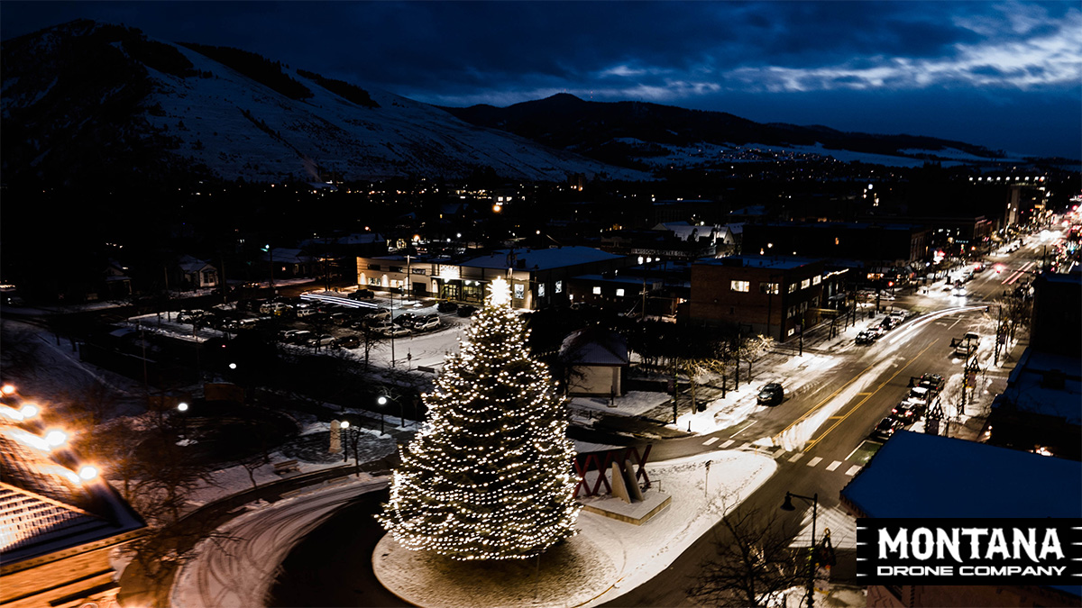 Christmas Tree With Holiday Lights Missoula Montana