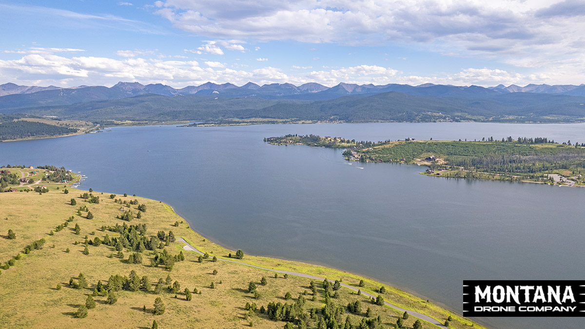 Georgetown Lake Montana Aerial View Summer 2023