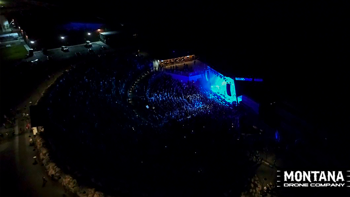 Live Music Venue Kettlehouse Amphitheater Bonner Montana Aerial Photo