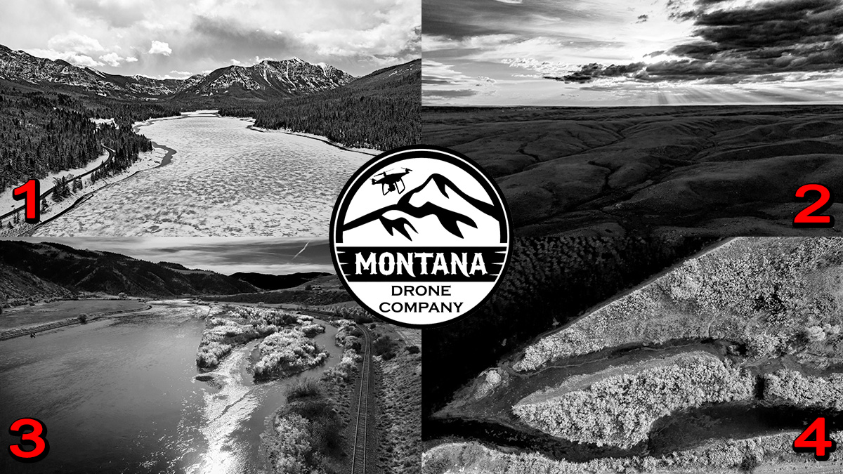 Montana Scenic Black and White Photography