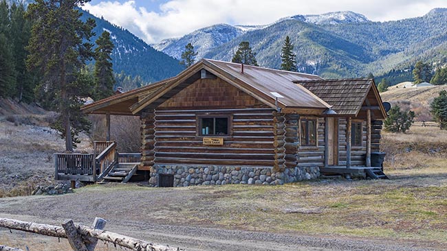 Aerial Creek Cabin Cinnabar Mcdonald Ranch