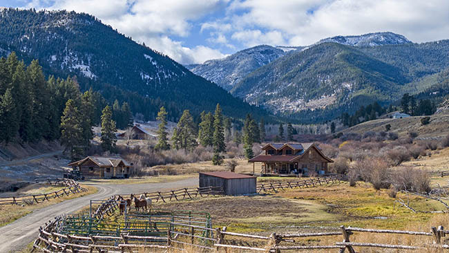 Aerial Ranch Cabins Cinnabar Mcdonald Ranch