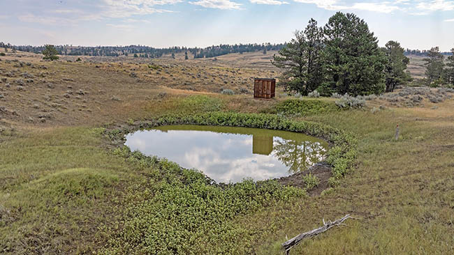 Aerial Hunting Blind Crooked Creek Ranch Winnett Mt