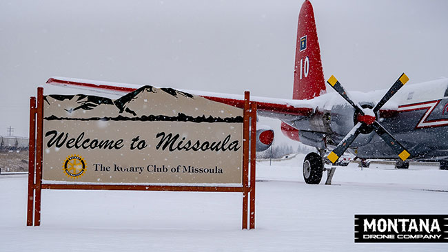 Winter Welcome To Missoula Sign Missoula Montana